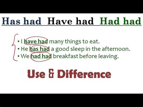 had versus have|had and have difference.